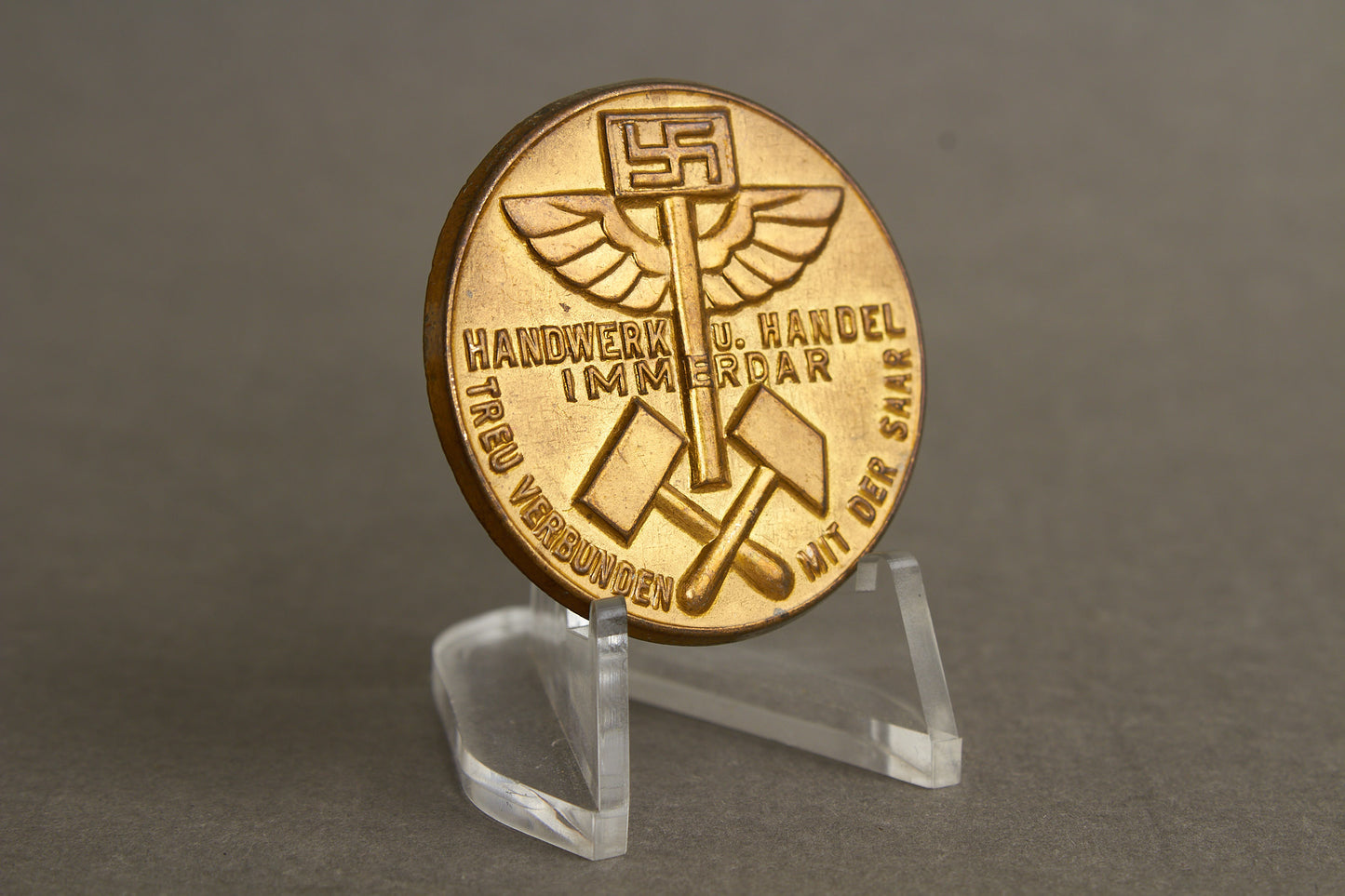WW2 Tysk "Handwerk u. Handel" Tinnie. Original.