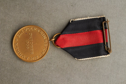 WW2 Tysk 1. Oktober 1938 Medalje. Original.
