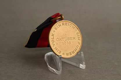 WW2 Tysk 1. Oktober 1938 Medalje. Original.
