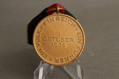 WW2 Tysk 1. Oktober 1938 Medalje. Original.