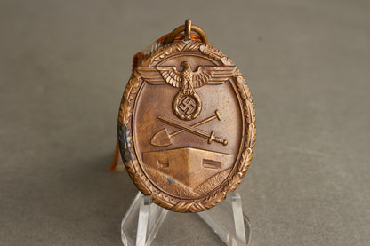 WW2 Tysk Westwall Medalje. Original.