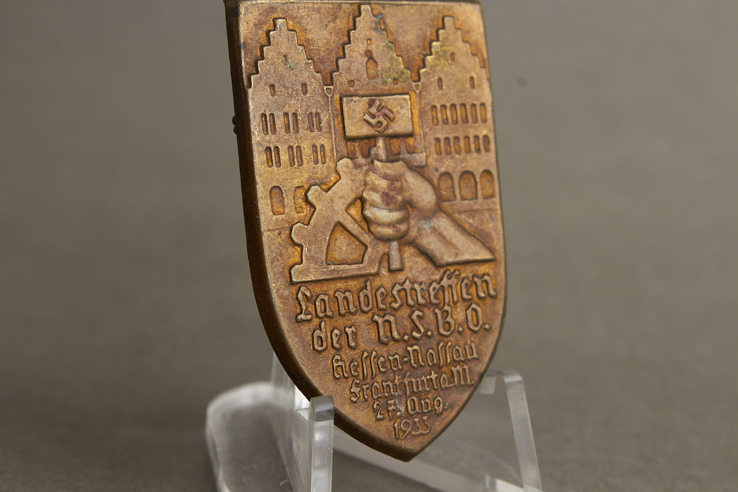 WW2 Tysk Tidlig 1933 NSBO Tinnie. En af de bedre. Original.