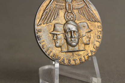WW2 Tysk 1935 NSDAP "Reichsparteitag" Tinnie. Den tunge udførsel. Original.