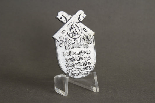WW2 Tysk Tidlig SA "Wettkampftage 1935" Tinnie. Sjælden. Original.