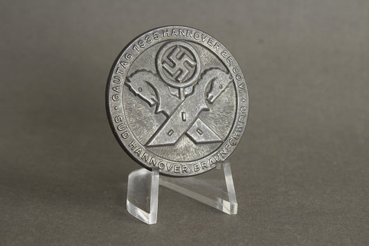WW2 Tysk Tidlig NSDAP "Gautag 1935" Tinnie. Sjælden. Original.