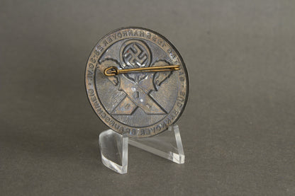 WW2 Tysk Tidlig NSDAP "Gautag 1935" Tinnie. Sjælden. Original.