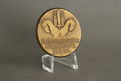 WW2 Tysk Tidlig "Landesbauerntag 1934" Tinnie. Sjælden. Original.