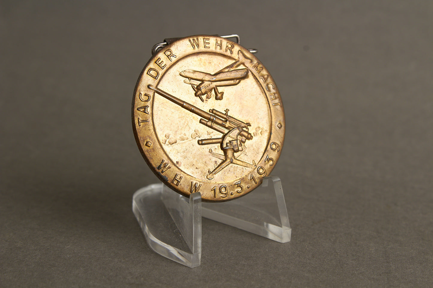 WW2 Tysk "Tag der Wehrmacht 1939" Tinnie. En af de bedre. Original.