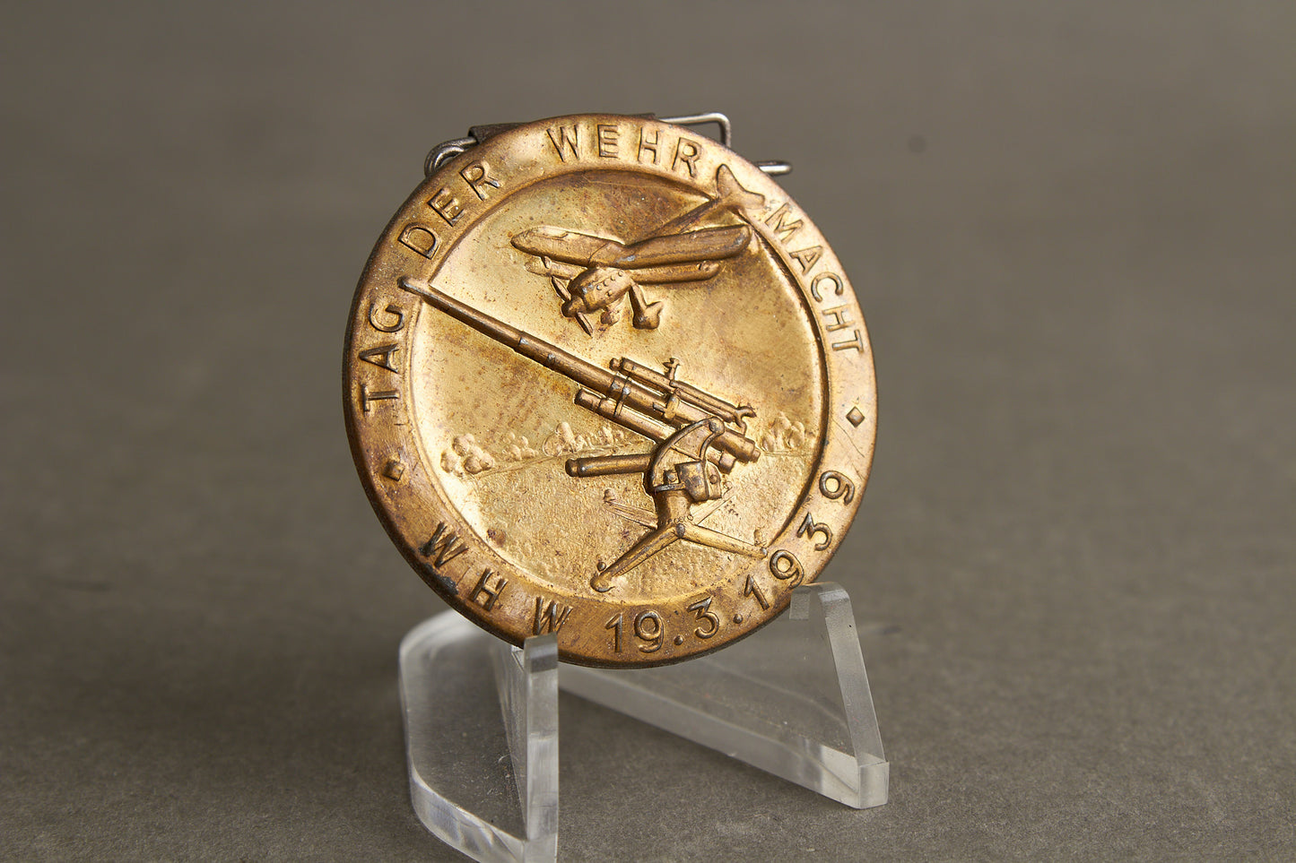 WW2 Tysk "Tag der Wehrmacht 1939" Tinnie. En af de bedre. Original.