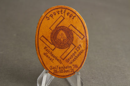 WW2 Tysk Tidlig 1935 RAD Tinnie. Sjælden. Original.