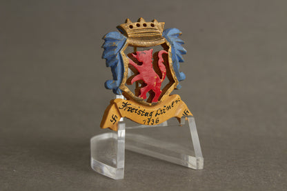 WW2 Tysk Tidlig NSDAP 1936 Tinnie. Sjælden. Original.