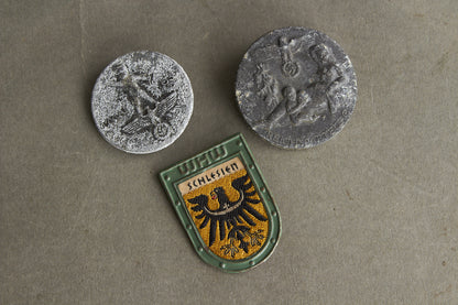 WW2 Tysk Tinnies / Dagsbadges. 3 stk. Original.