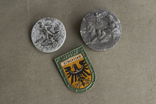 WW2 Tysk Tinnies / Dagsbadges. 3 stk. Original.