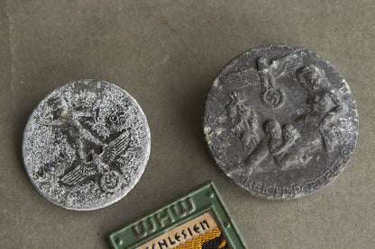 WW2 Tysk Tinnies / Dagsbadges. 3 stk. Original.