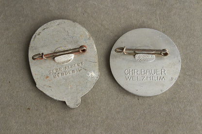 WW2 Tysk Tinnies / Dagsbadges. 2 stk. Original.