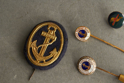 WW2 Tyske Kriegsmarine Veteranforenings Pins fra 1950'erne. Én Ubåd. Original.