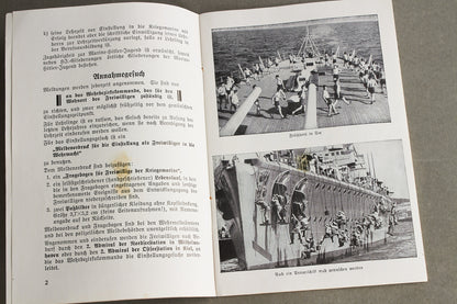 WW2 Tysk Kriegsmarine Hæfte. Original.