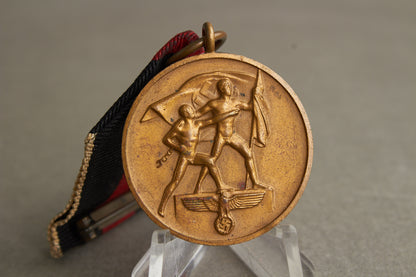 WW2 Tysk 1. Oktober 1938 Medalje. Original.