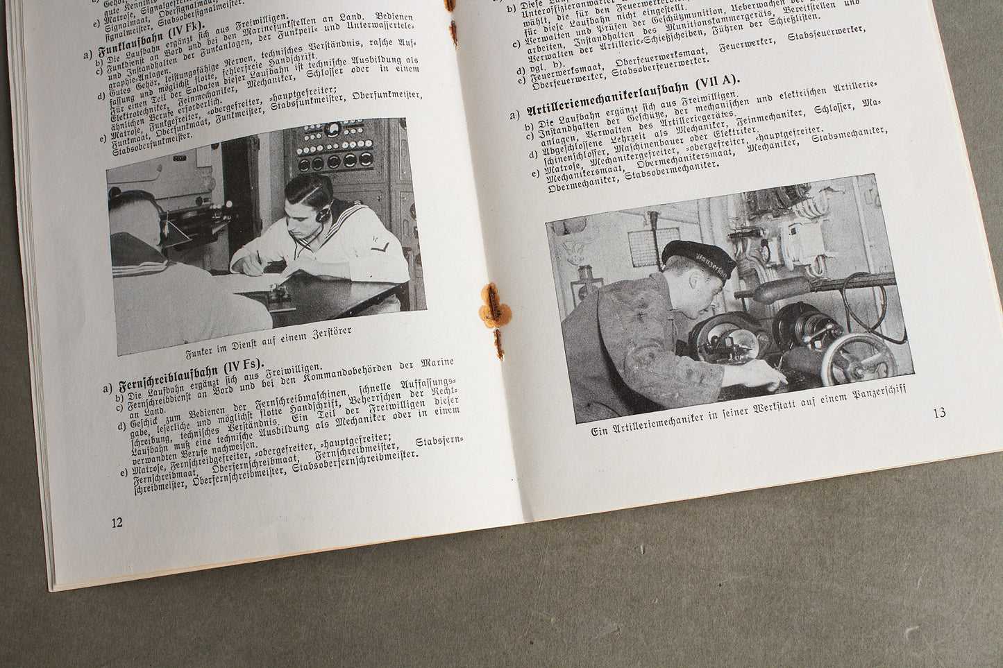 WW2 Tysk Kriegsmarine Hæfte. Original.