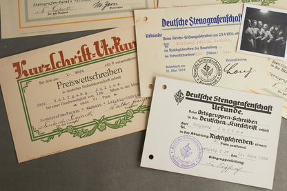 WW2 Tysk "Deutsche Stenografenschaft" Gruppe. Original.