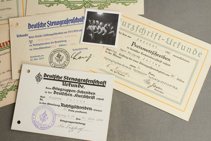 WW2 Tysk "Deutsche Stenografenschaft" Gruppe. Original.