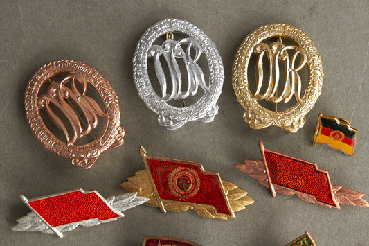 Østtysk DDR Medalje/Pins/Tinnies Lot. Original.