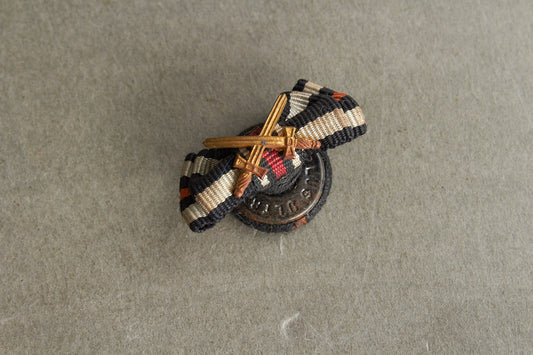 WW1/WW2 Tysk Knaphuls Spange. Jernkors og Frontkæmper. Original.