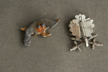 WW2 Tysk Egeløv m. Sværd til Ridderkorset og toppen af en Luftwaffe medalje. Kopi.