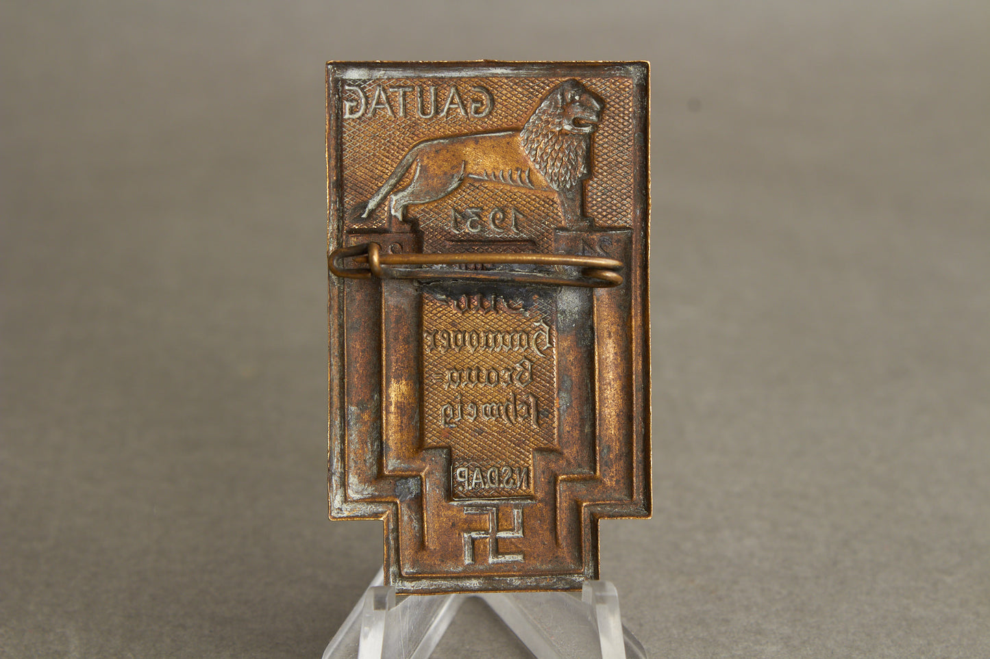 WW2 Tysk Tidlig 1931 NSDAP "Gautag" Tinnie. Sjælden. Original.