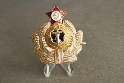 Østtysk DDR Marine Kasket Mærke. Original.