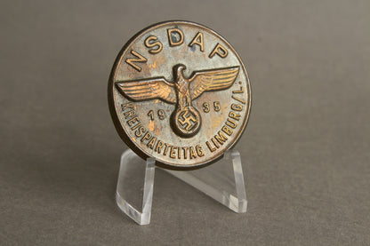 WW2 Tysk NSDAP Tinnie. En af de bedre. Original.