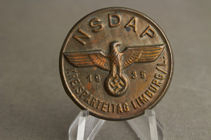 WW2 Tysk NSDAP Tinnie. En af de bedre. Original.