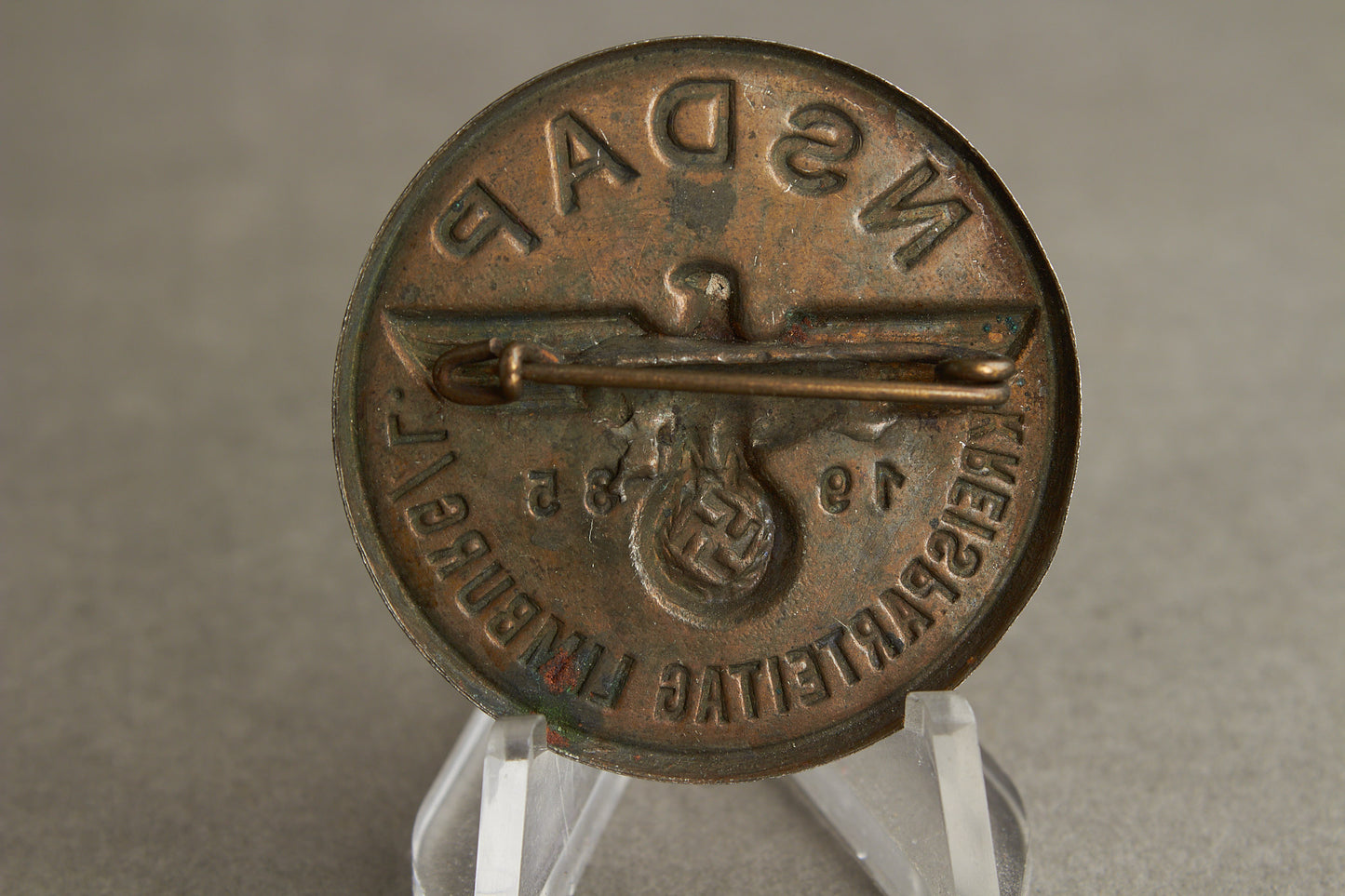 WW2 Tysk NSDAP Tinnie. En af de bedre. Original.