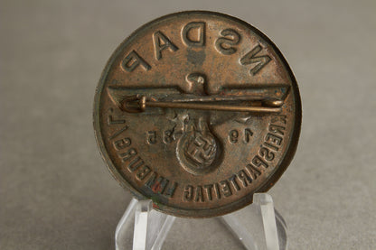 WW2 Tysk NSDAP Tinnie. En af de bedre. Original.
