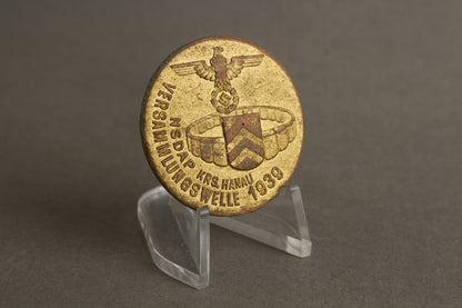 WW2 Tysk NSDAP Tinnie. I pap. Sjælden. Original.