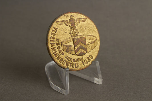 WW2 Tysk NSDAP Tinnie. I pap. Sjælden. Original.
