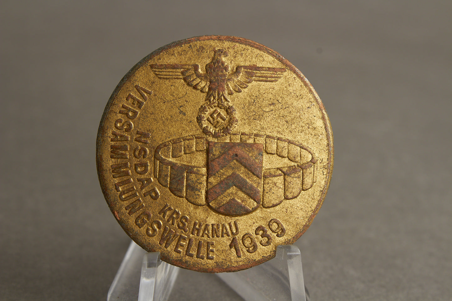 WW2 Tysk NSDAP Tinnie. I pap. Sjælden. Original.