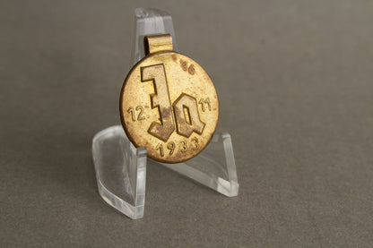 WW2 Tysk NSDAP Tinnie. Original.