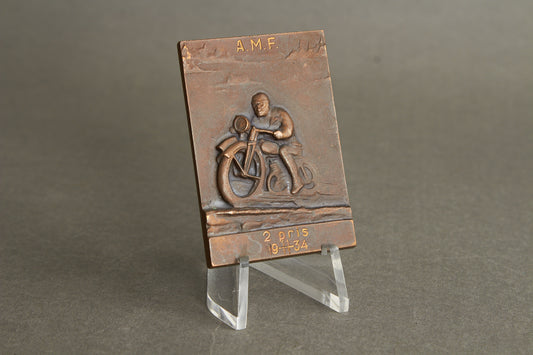 WW2 Tysk Tidlig NSKK Motorcykel plakette fra 1934. Original.