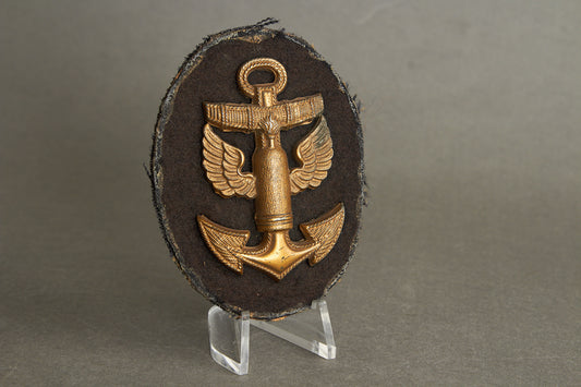 WW2 Tysk Kriegsmarine Specialist Ærmemærke. I Metal. Original.