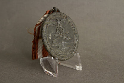 WW2 Tysk Westwall Medalje. Original.