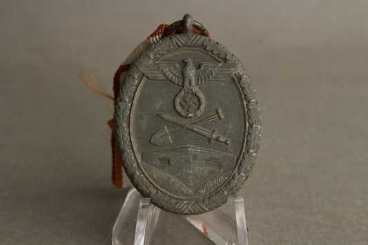 WW2 Tysk Westwall Medalje. Original.