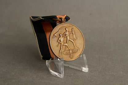 WW2 Tysk 1. Oktober 1938 Medalje. Original.