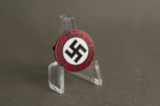 WW2 Tysk NSDAP "Protektorat Bröhmen und Mähren" Medlemsmærke. Se Beskrivelse.