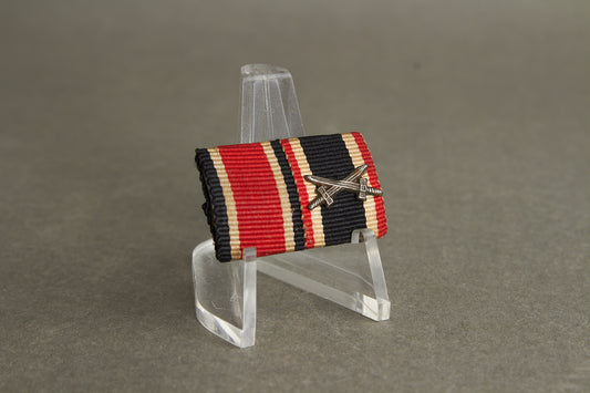 WW2 Tysk Båndspange. Jernkors og Kriegsverdienstkreuz Medalje. Original.