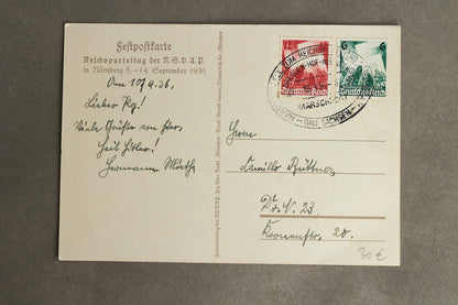 WW2 Tysk NSDAP Postkort. Original.
