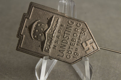 WW2 Tysk/Svensk "NSAP" (Nationalsocialistiska Arbetarepartiet) Landsting 1938 Tinnie. Se beskrivelse.