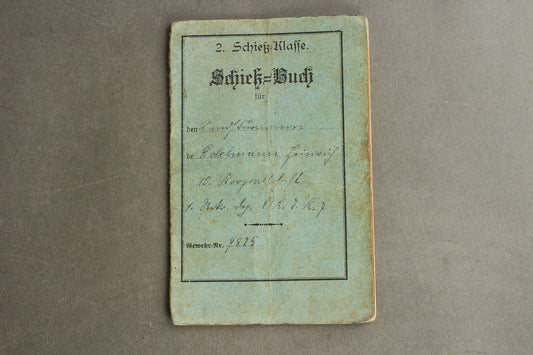 WW1 Tysk Heer "Schiess-Buch". Original.