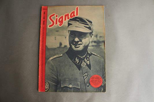 WW2 Tysk/Dansk Signal Blad. Waffen-SS Forside. Original.