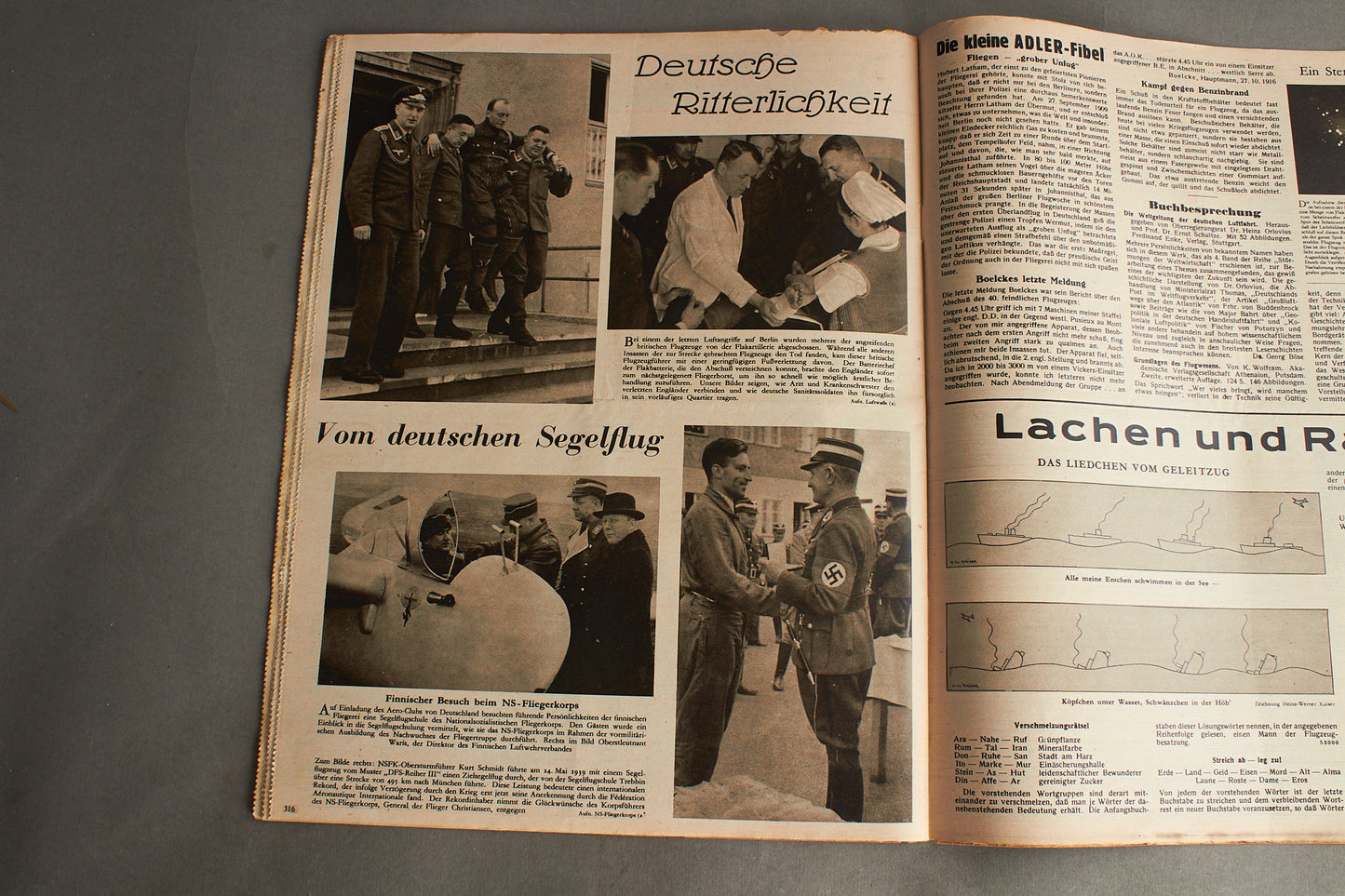 WW2 Tysk Luftwaffe "Der Adler" Blad fra 1941. Original.